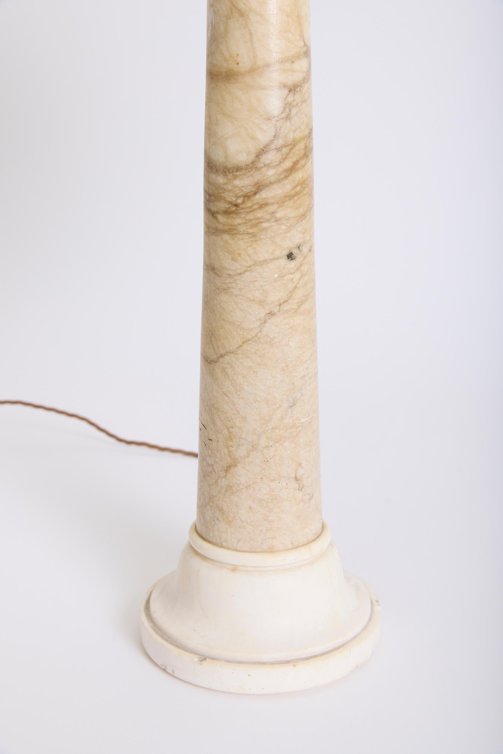 French Alabaster Table Lamp For Sale