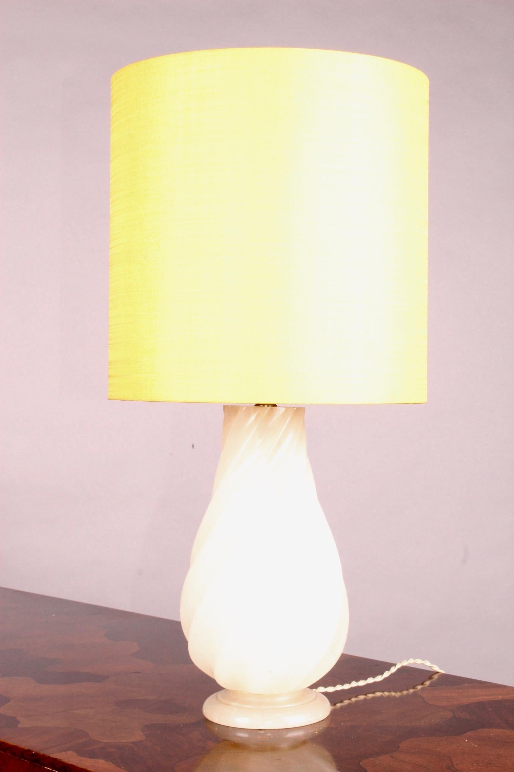 Mid-20th Century Alabaster Table Lamp