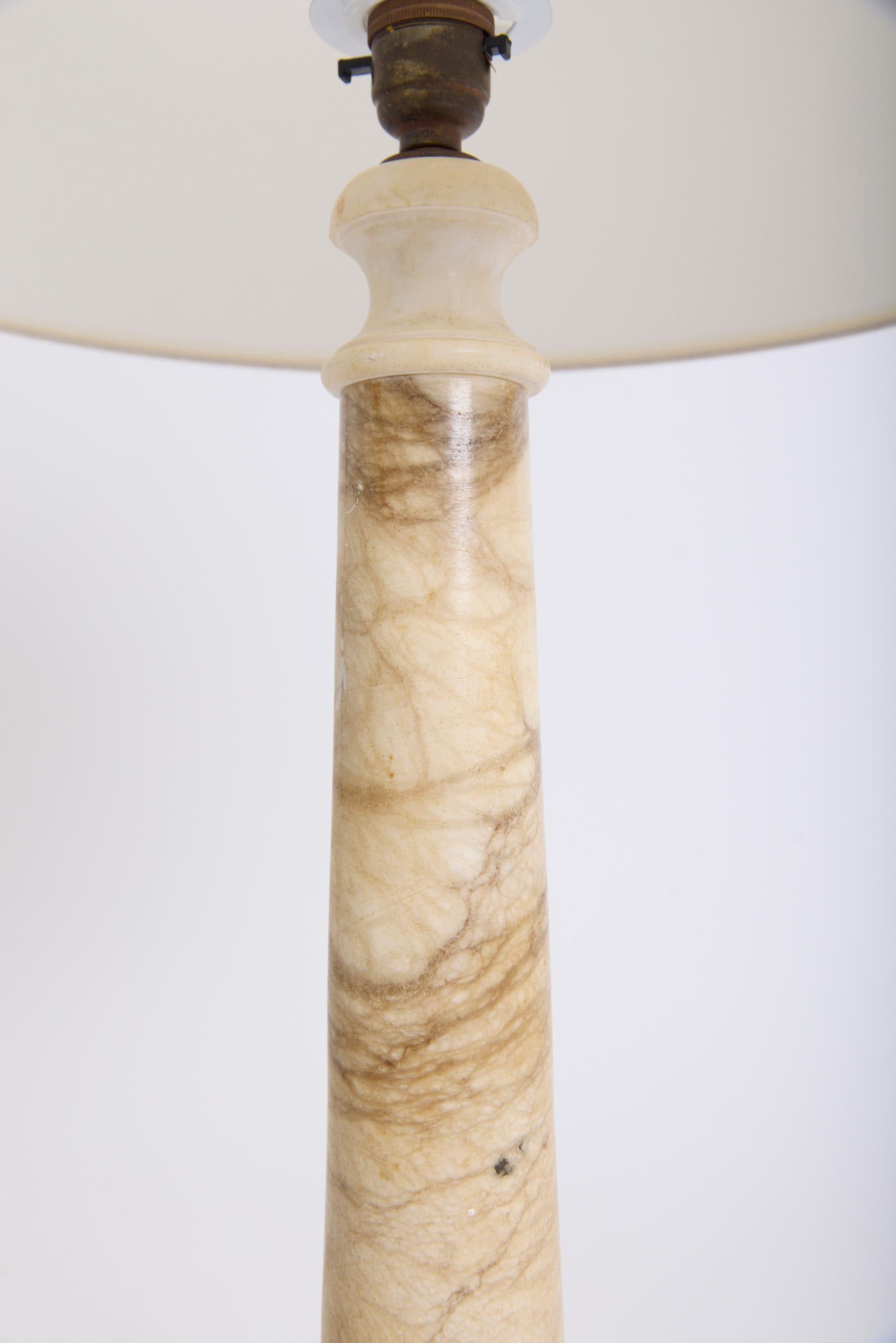 Alabaster Table Lamp In Good Condition For Sale In London, GB