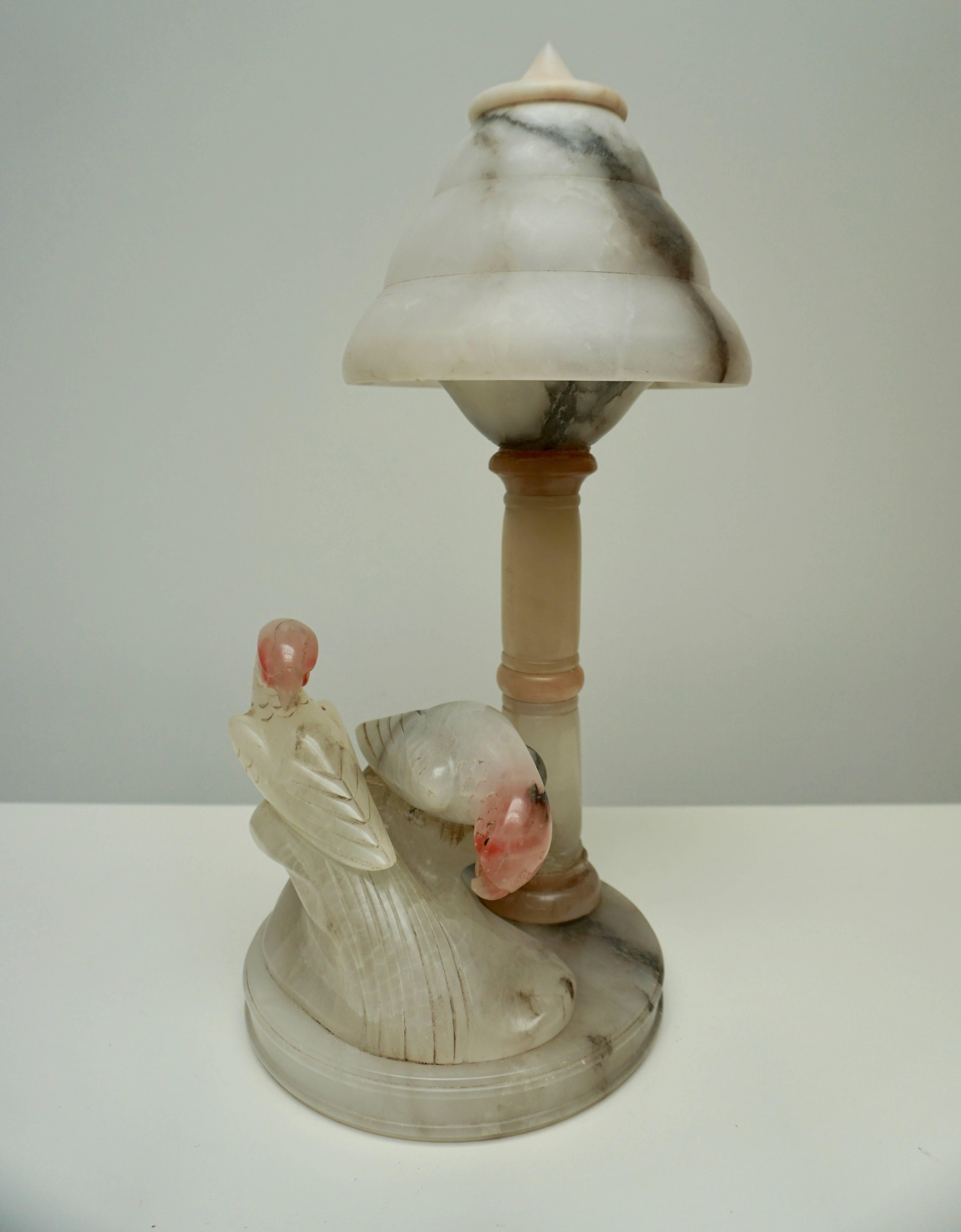Alabaster Table Lamp In Good Condition For Sale In Antwerp, BE