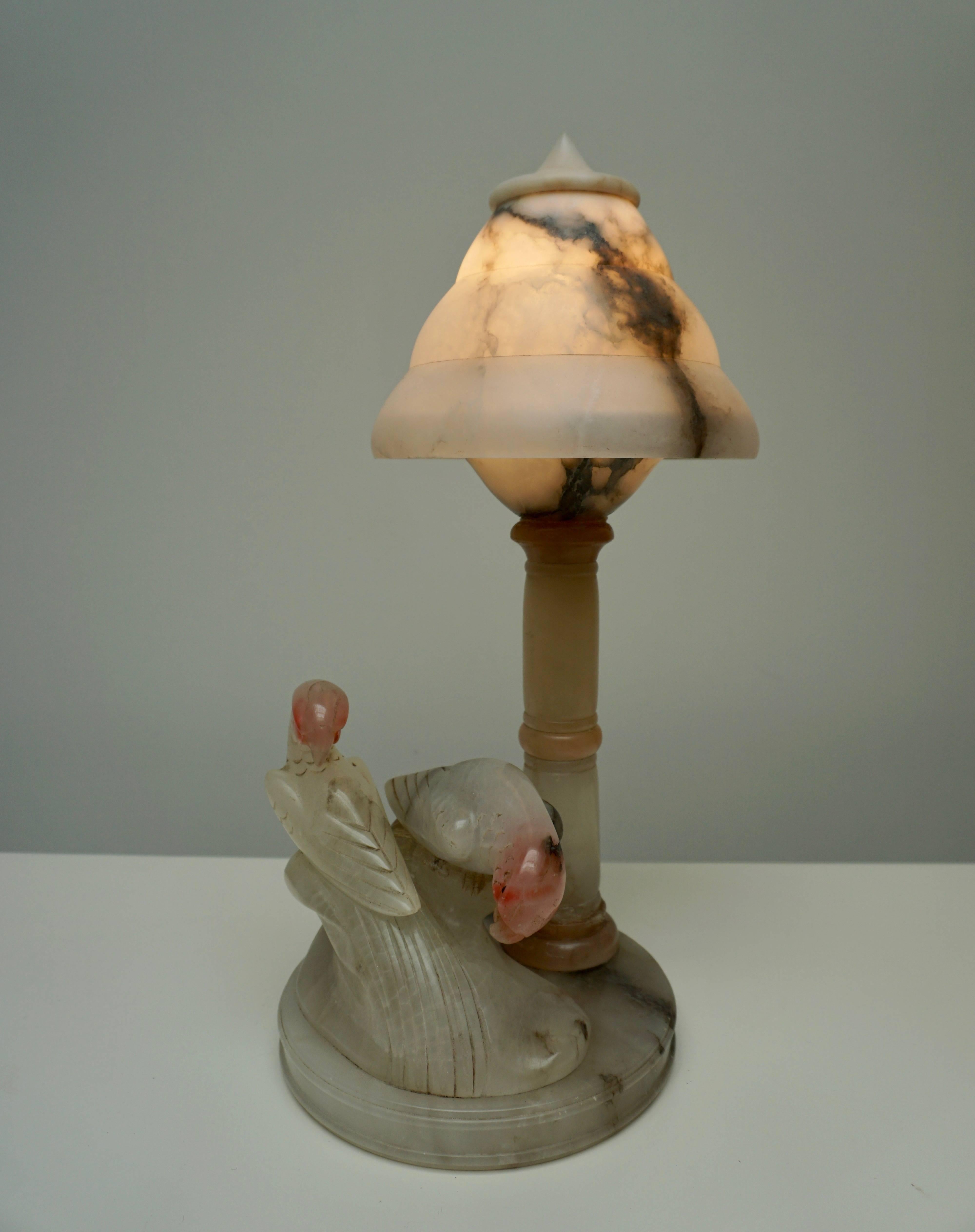 20th Century Alabaster Table Lamp For Sale