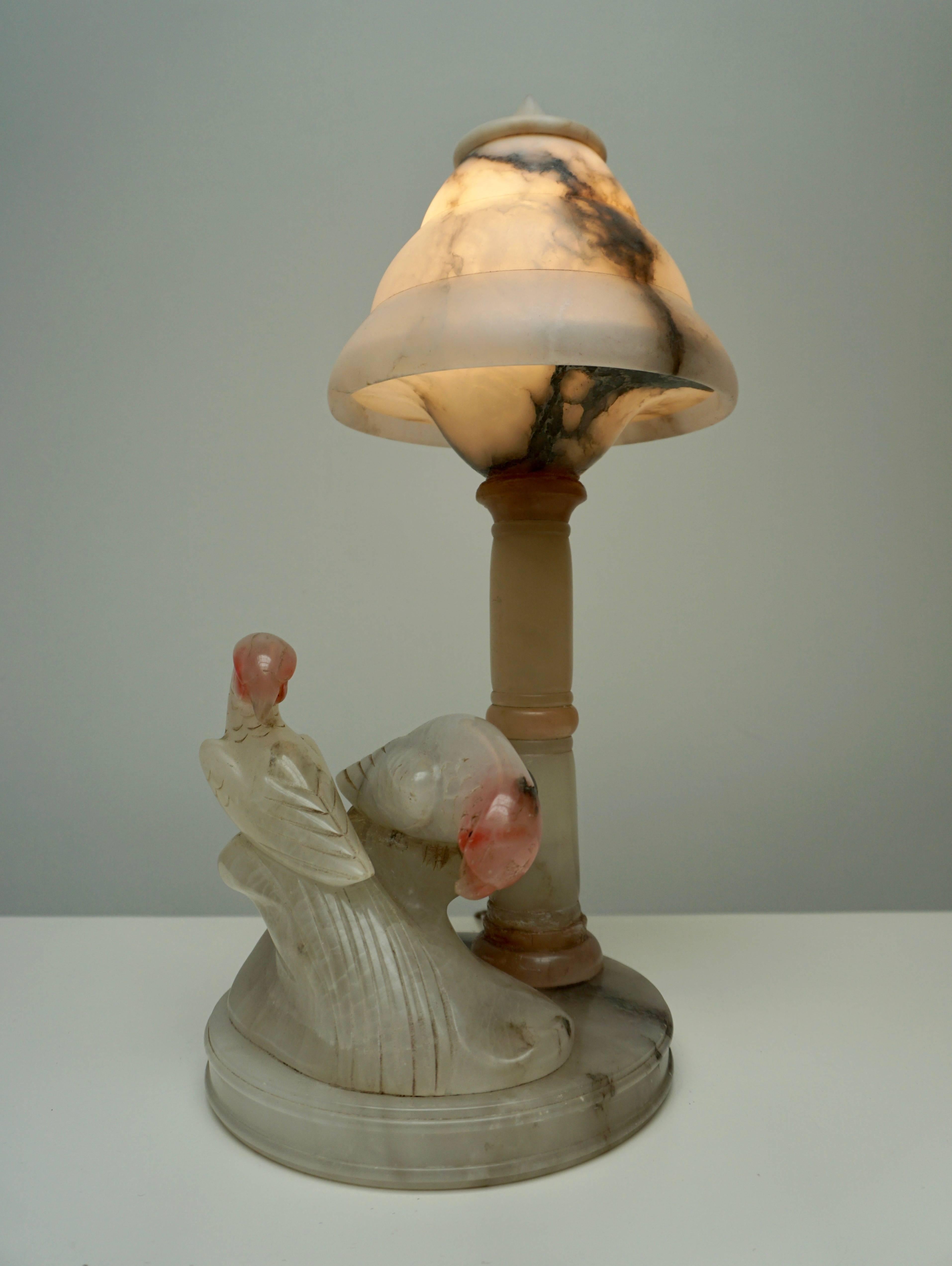 Alabaster Table Lamp For Sale 1