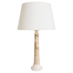 Antique Alabaster Table Lamp