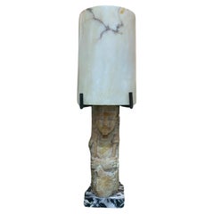 Retro Alabaster table lamp Spain circa 1970