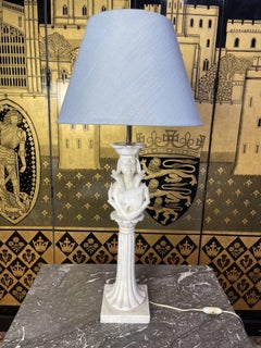 Alabaster Table Lamp 'The Queen of Spades'