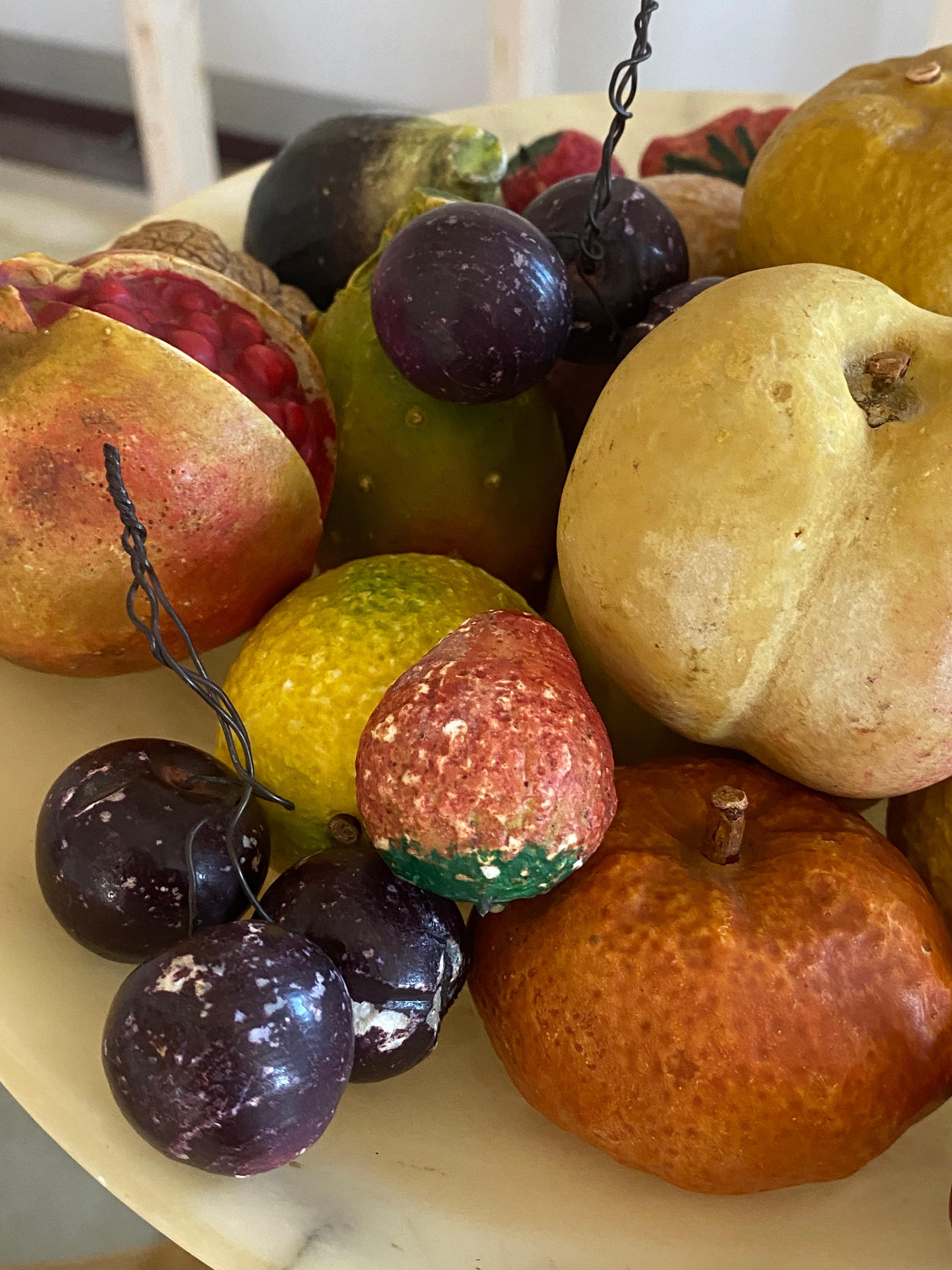 Tazza de alabastro con frutas talladas, set de 25 piezas en venta 8