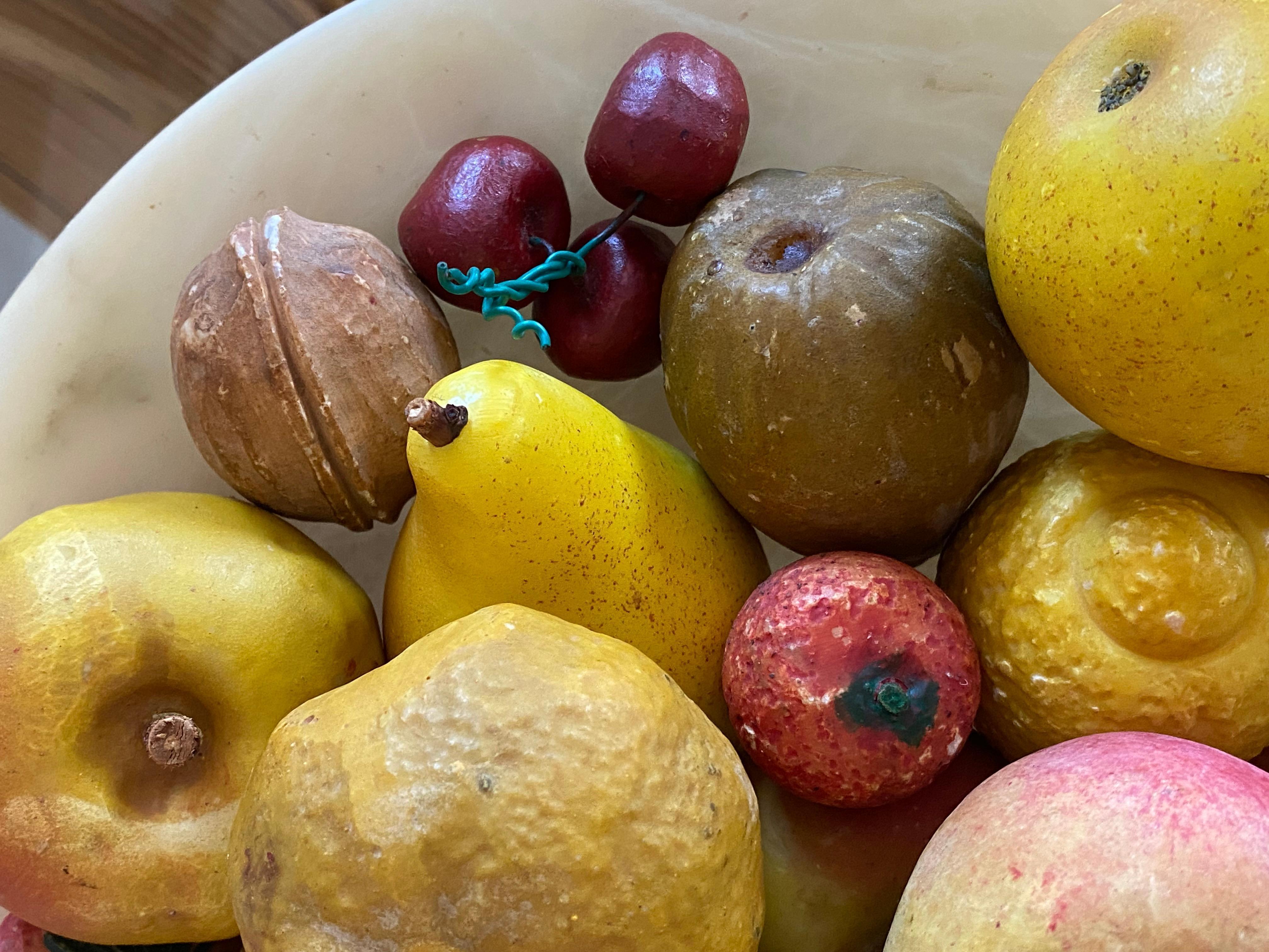 Tazza de alabastro con frutas talladas, set de 25 piezas en venta 11