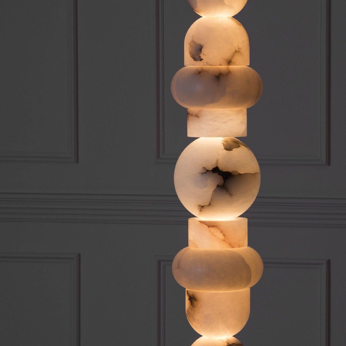 Contemporary Alabaster Totem 16 For Sale