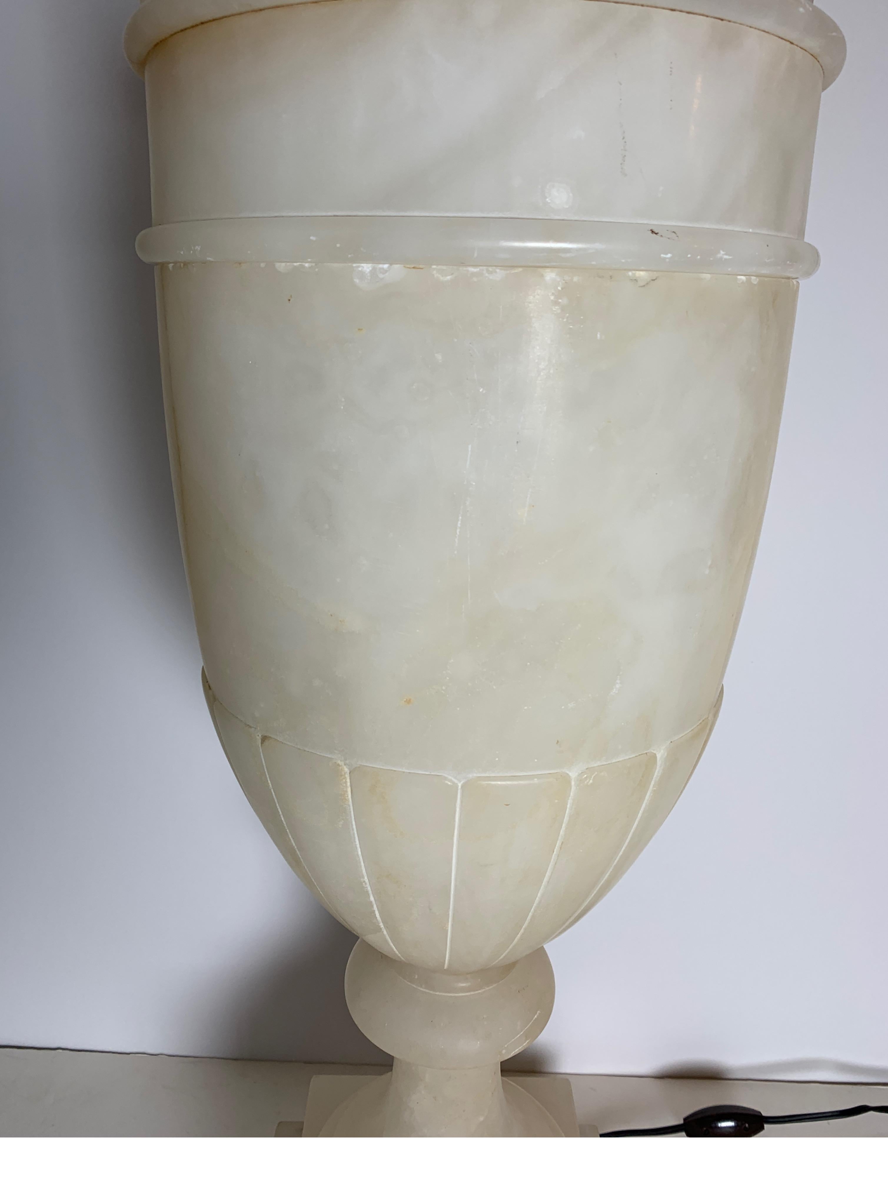 Greco Roman Alabaster Urn Lamp
