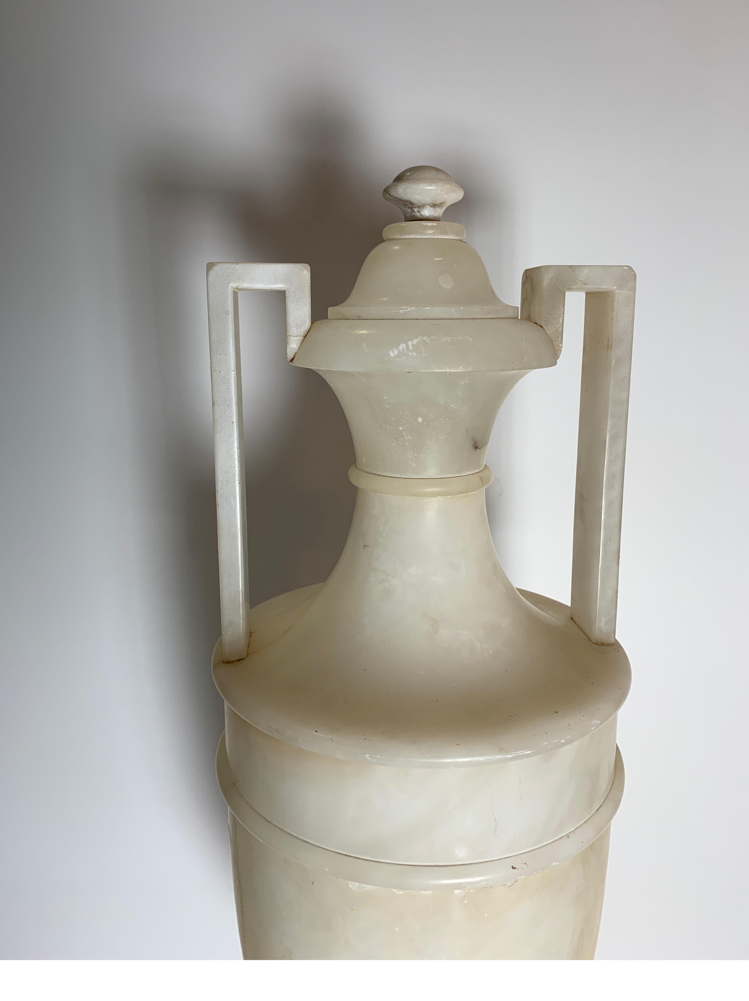 Italian Alabaster Urn Lamp