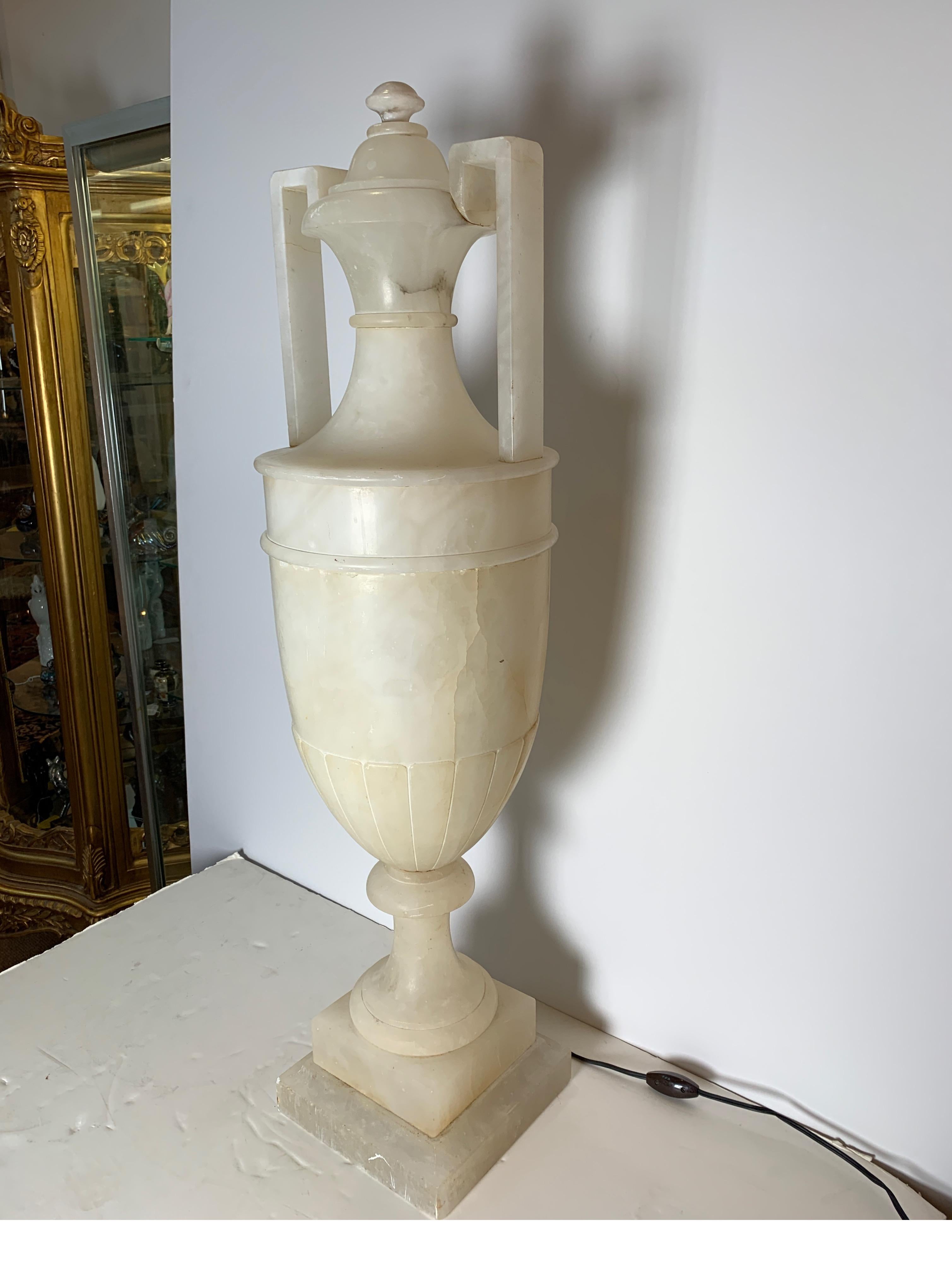 Alabaster Urn Lamp 1