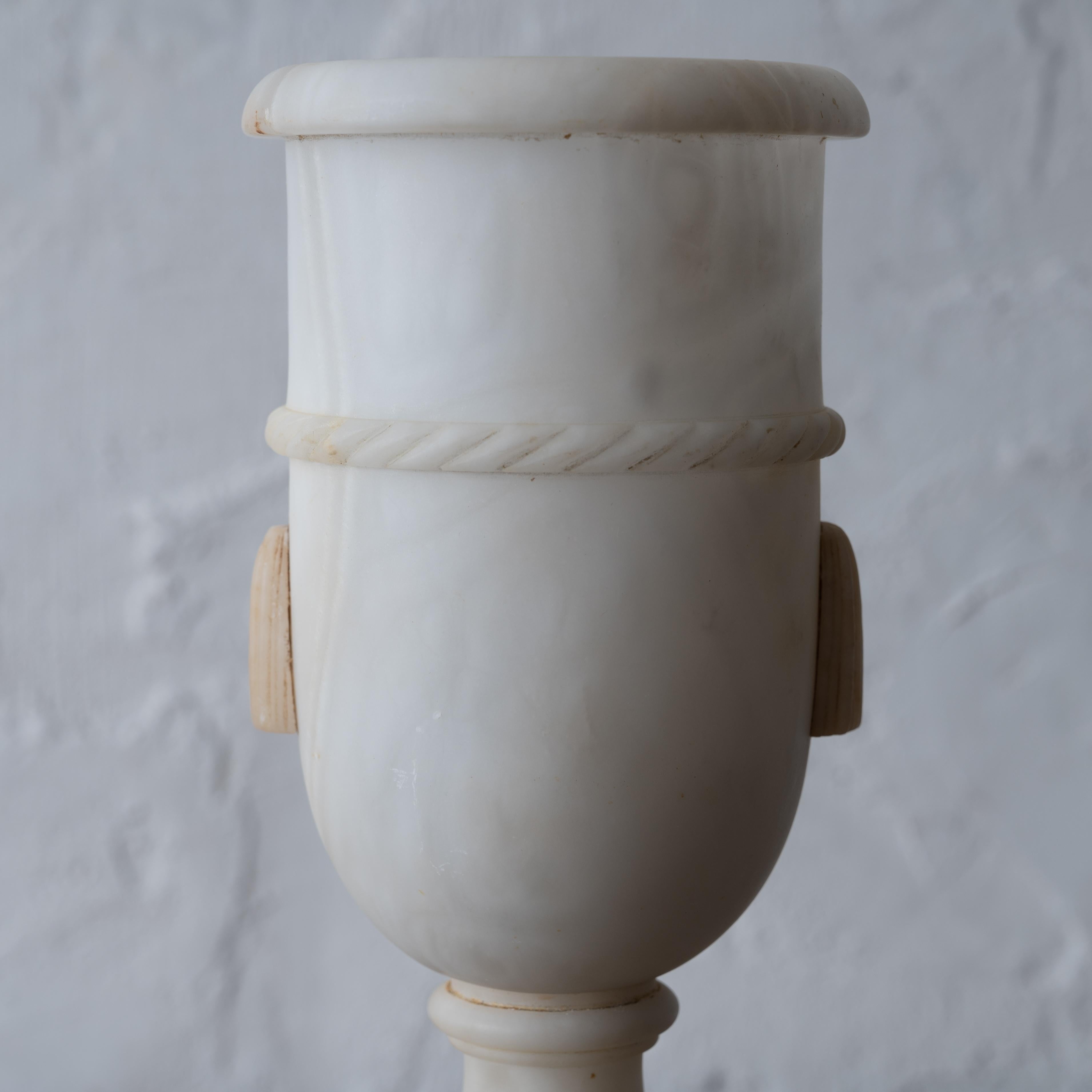 Alabaster Urn Lamp For Sale 1
