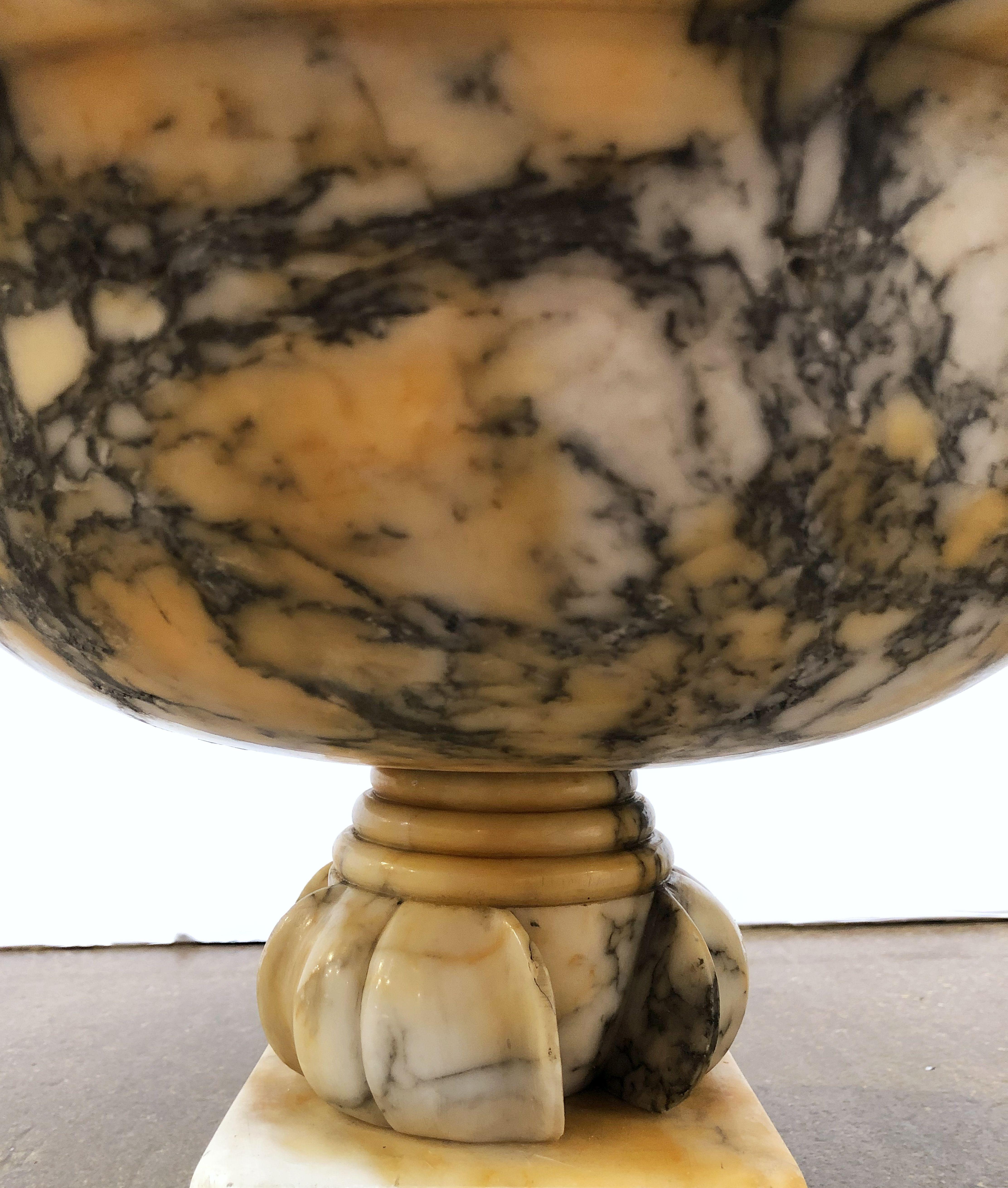 Alabaster Urn or Bowl on Pedestal from Italy 6