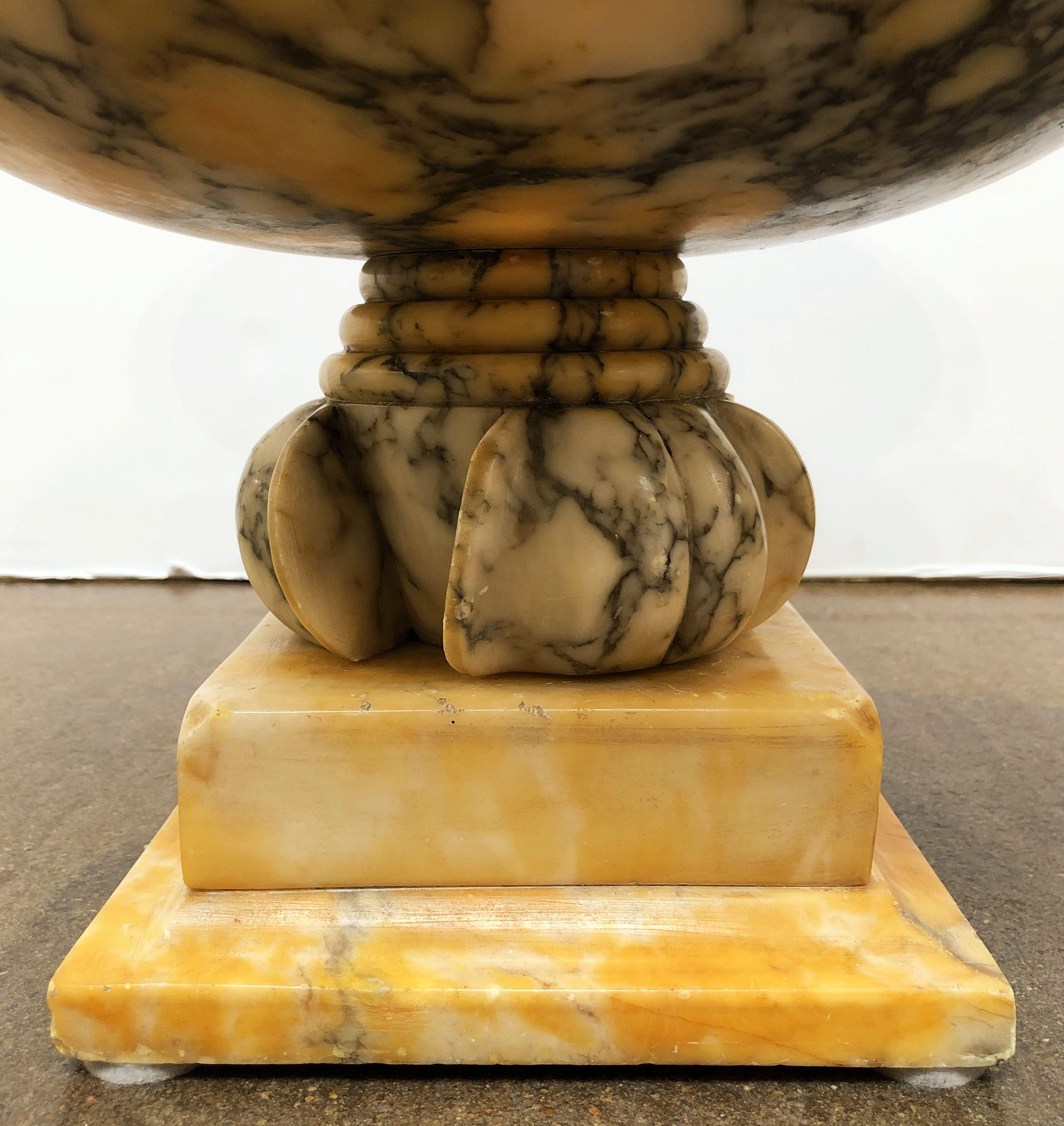 Alabaster Urn or Bowl on Pedestal from Italy 8