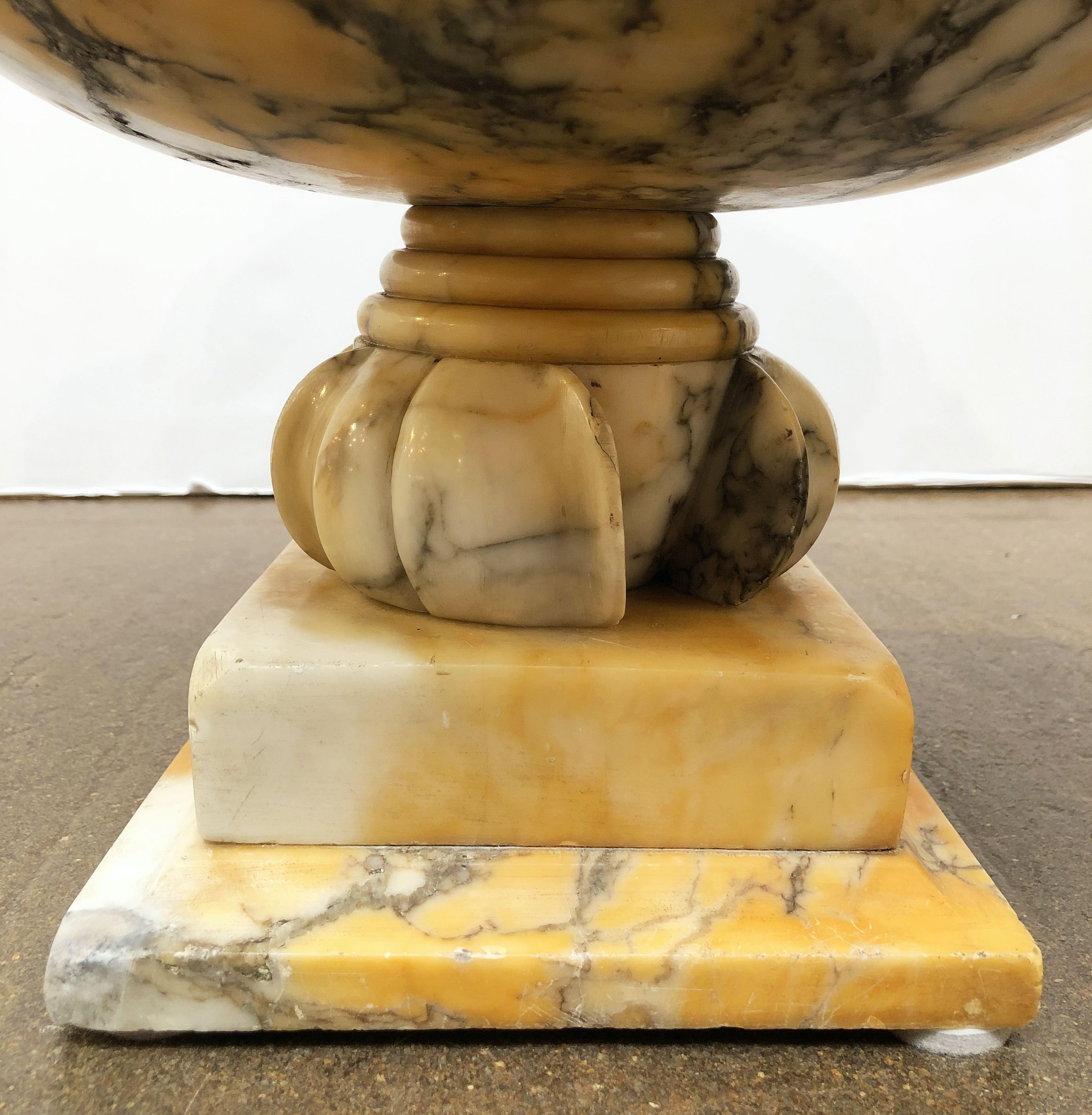 Alabaster Urn or Bowl on Pedestal from Italy 4