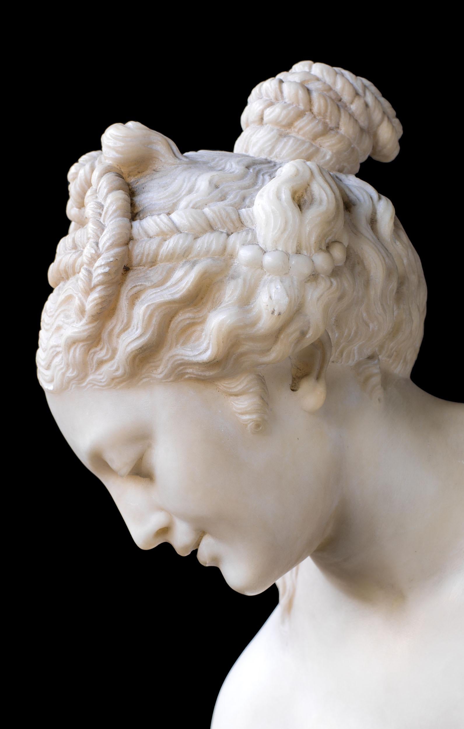 Neoclassical Alabaster Venus Emerging from Her Bath