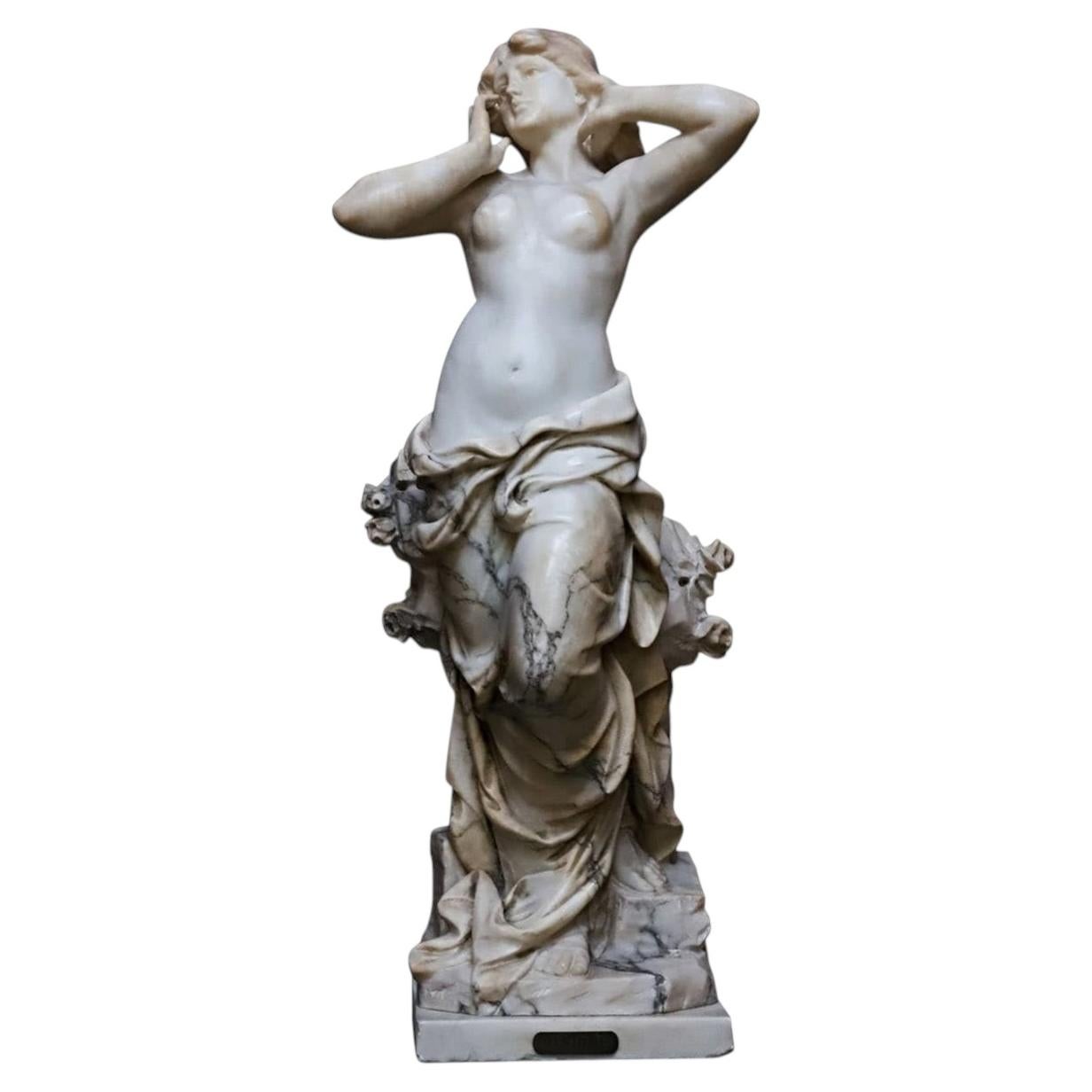 Alabaster Visione Anthpomorphic Sculpture For Sale