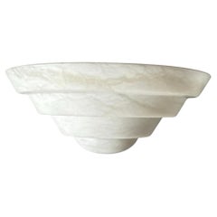 Alabaster Wall Sconce White Art Deco Minimalist Wall Light