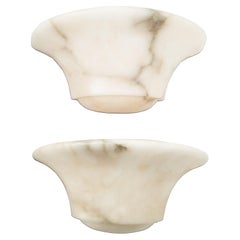Alabaster Wall Sconces I Art Deco Style Spain 20th Century