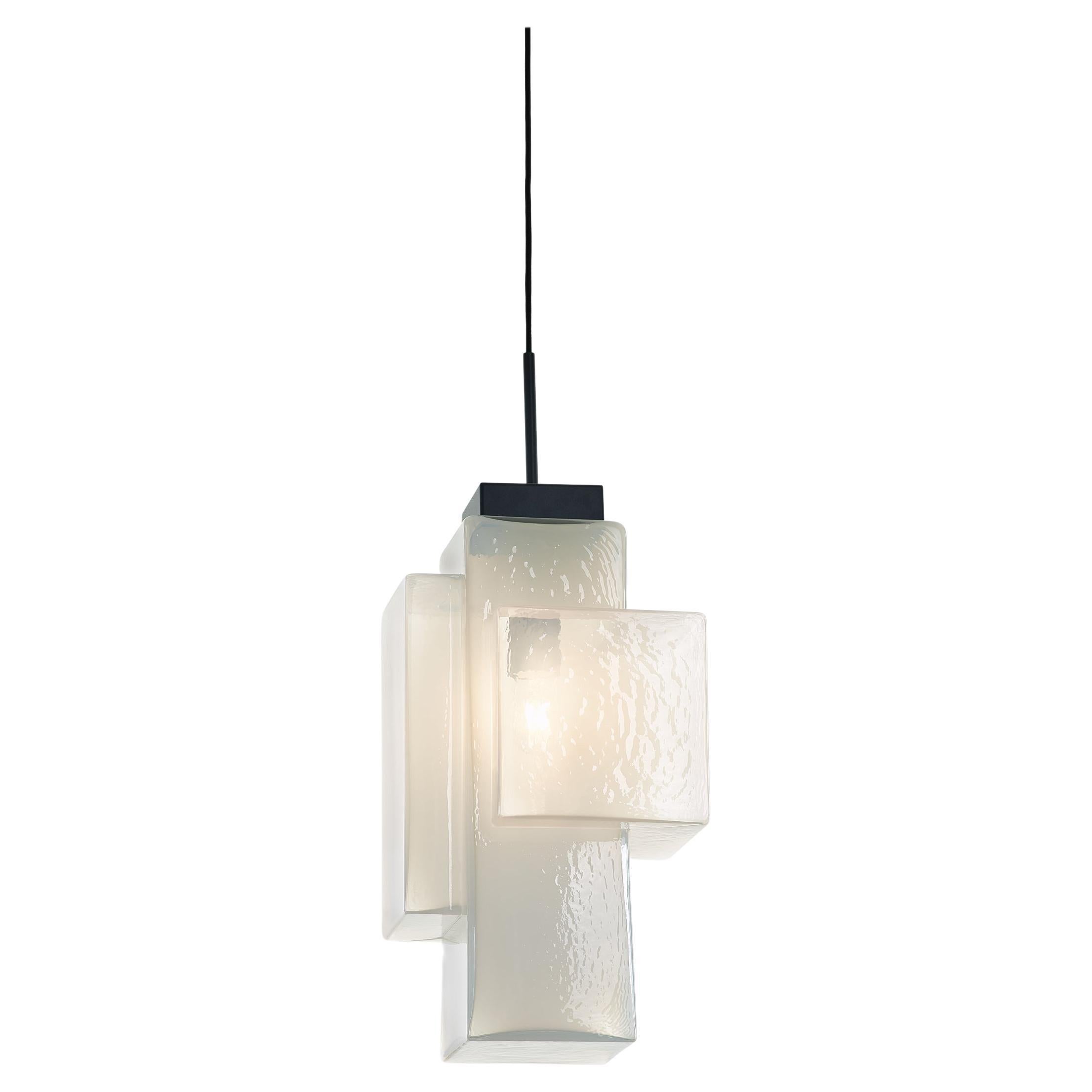 Alabaster White Tetris Pendant Light by Dechem Studio For Sale