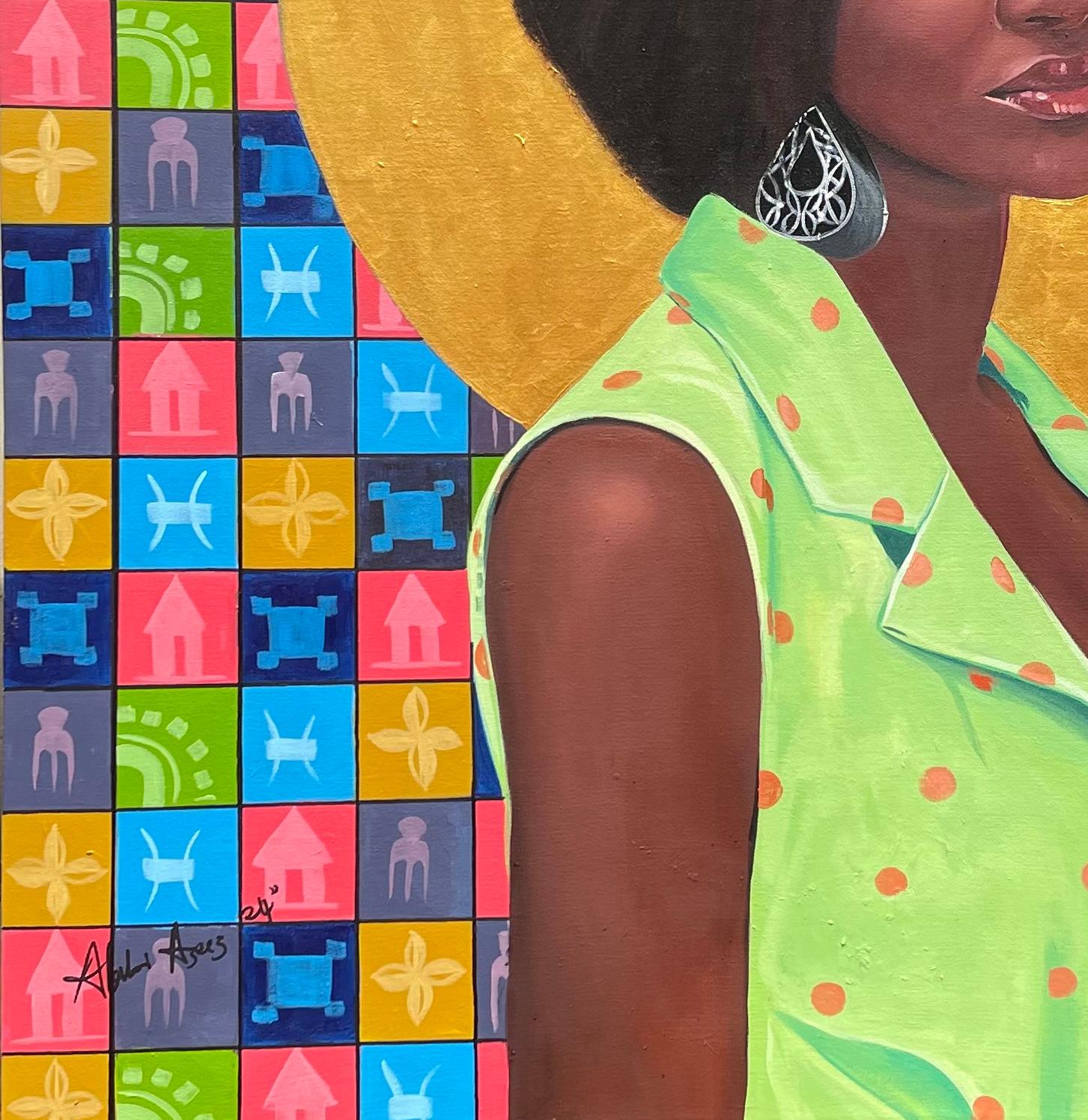 Arike - Portrait Painting Marrone di Alabi Azeez