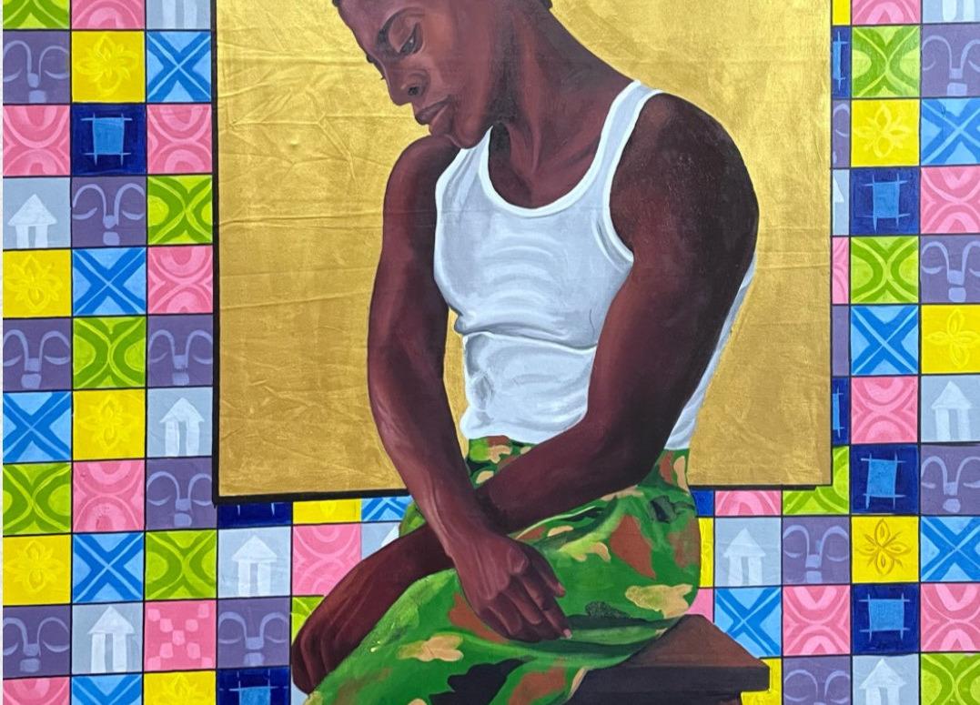 Frail Soldier - Contemporary Painting by Alabi Azeez