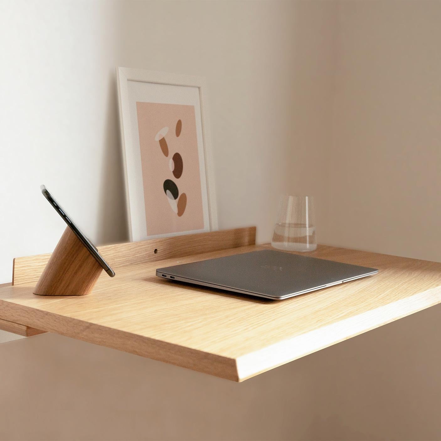 Minimalist Alada Floating Desk, Oak For Sale