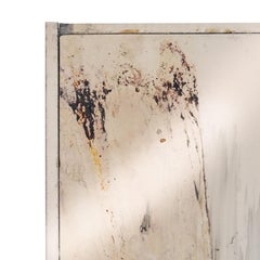 Scultura contemporanea "Aladdin" Specchio per tappeto da parete, arte vetro argentato