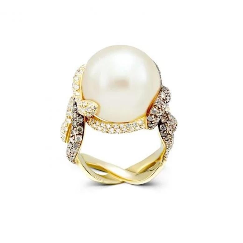 Aladdin Diamond Brown 18K Rose Gold Ring for Her In New Condition For Sale In Genève, GE