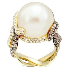 Anillo Aladino Diamante Marrón Oro Rosa 18K para Ella