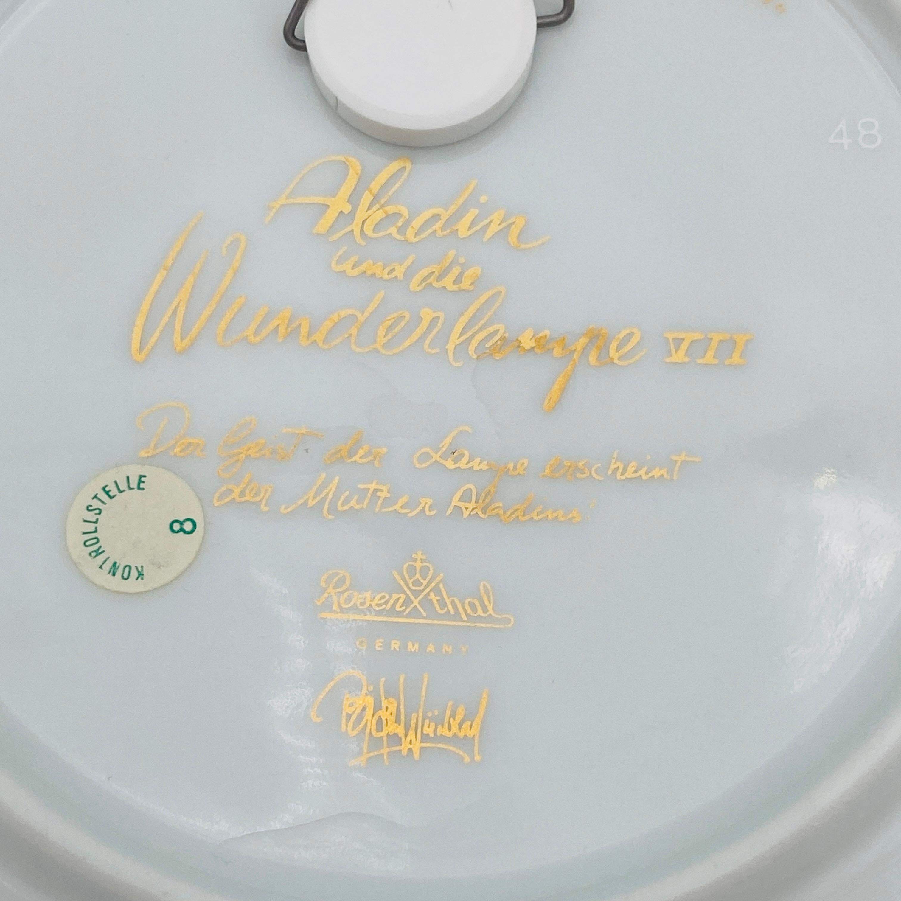 Tedesco Piatto in porcellana Aladdin di Bjørn Wiinblad per Rosenthal in vendita
