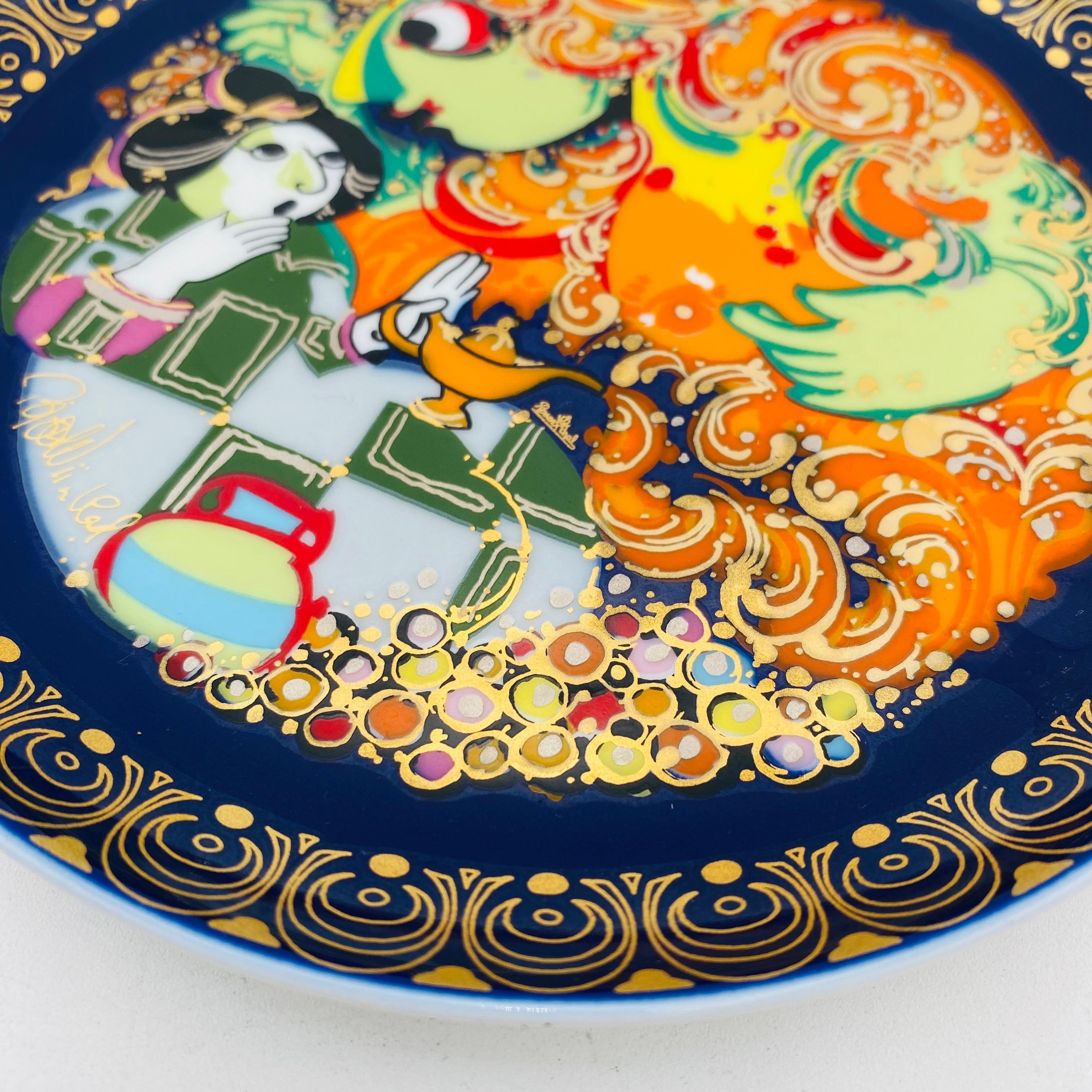 Fine XX secolo Piatto in porcellana Aladdin di Bjørn Wiinblad per Rosenthal in vendita