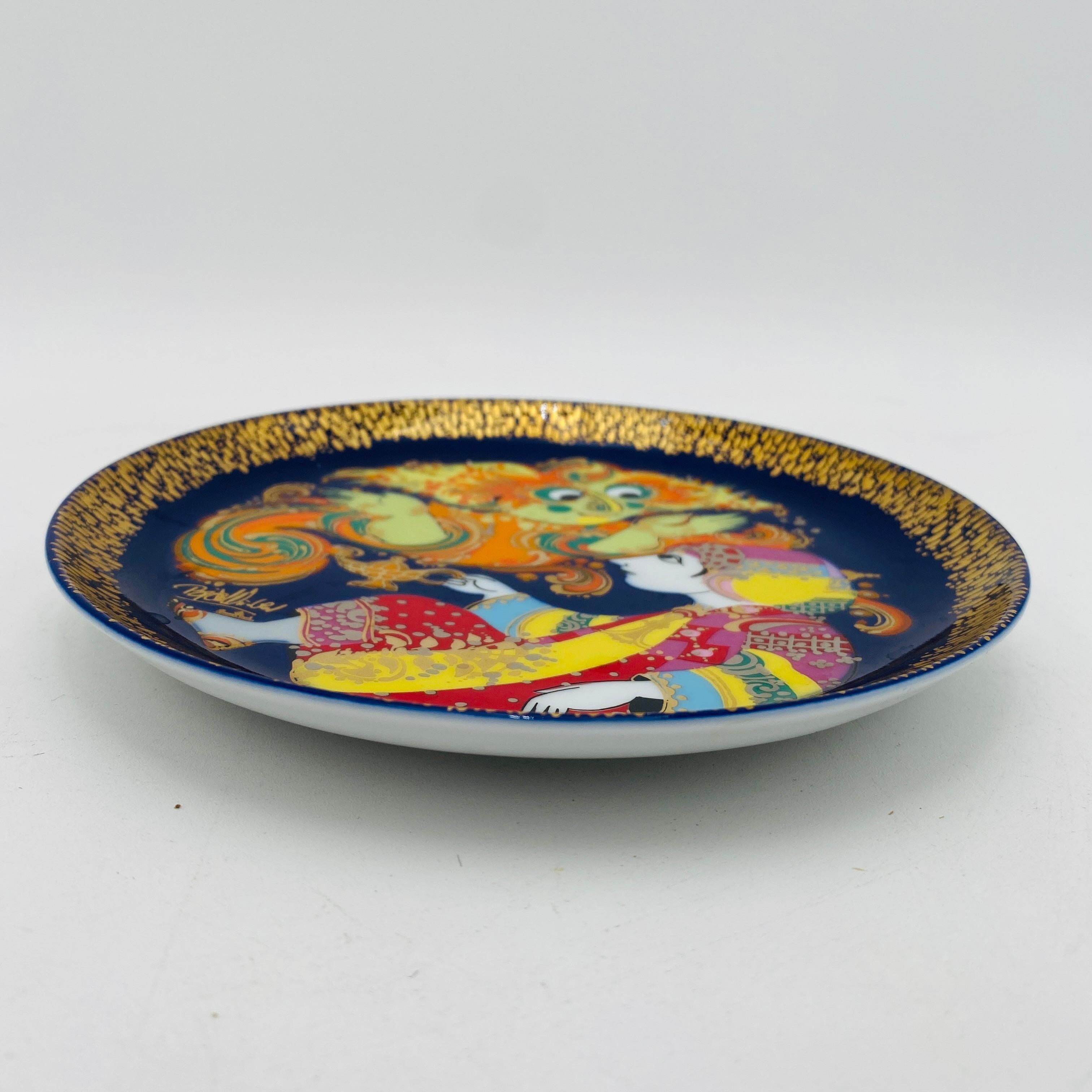 Fine XX secolo Piatto in porcellana Aladdin di Bjørn Wiinblad per Rosenthal in vendita
