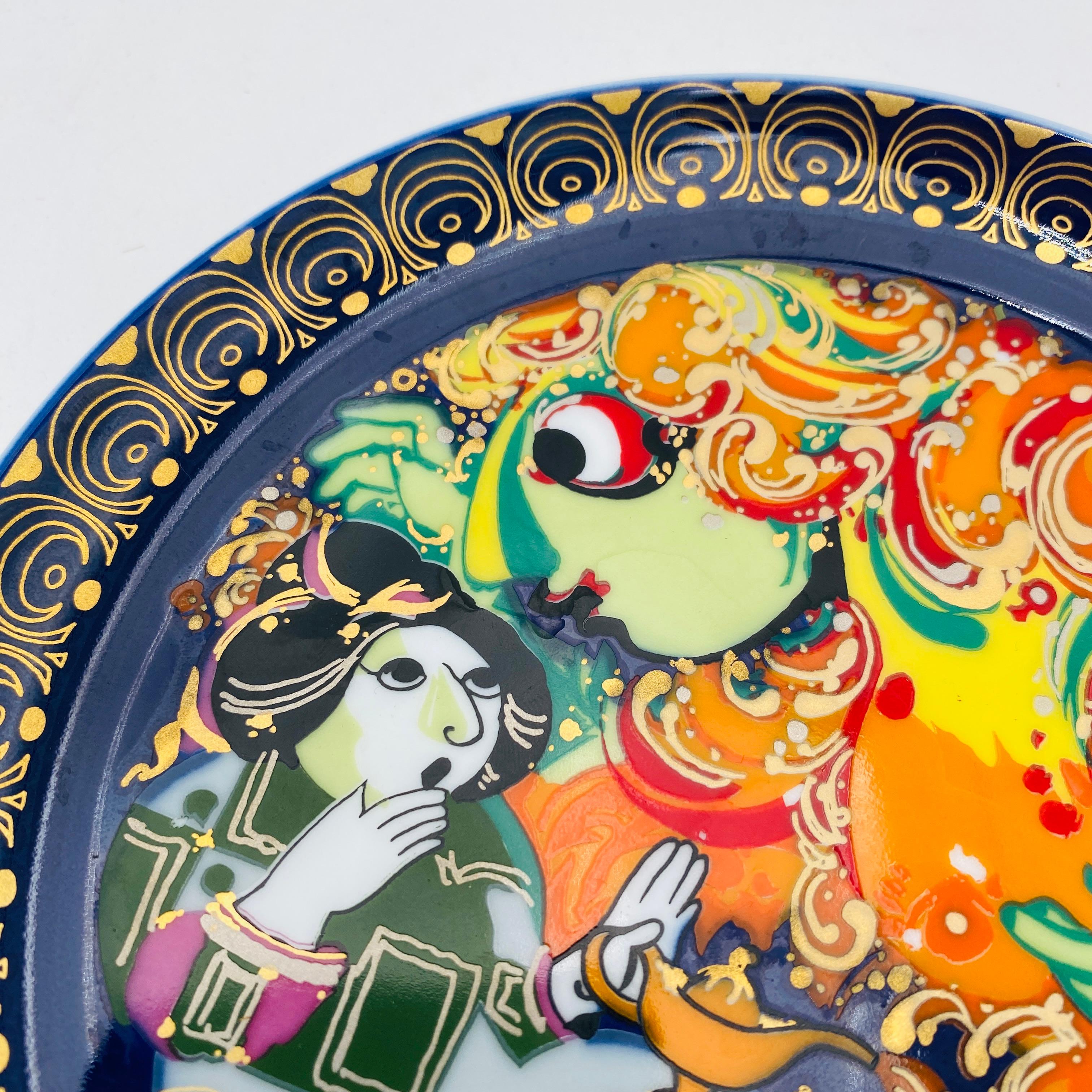 Porcellana Piatto in porcellana Aladdin di Bjørn Wiinblad per Rosenthal in vendita