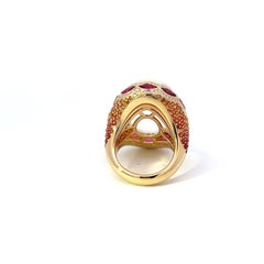 Aladdin Treasure Moonstone Diamond 18K Yellow Gold Exclusive Ring