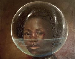 Overboard I - 21st Century, Surrealism, Figurative Painting, Portrait, Modern