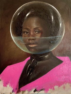 Overboard I - Siglo XXI, Surrealismo, Pintura figurativa, Retrato, Moderno