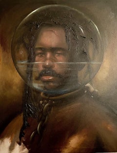 Overboard II - 21st Century, Surrealism, Figurative Painting, Portrait, Modern