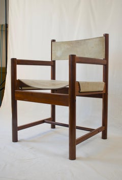 Alagoas Armchair by Michel Arnoult, Imbuia Wood & Leather, 1959