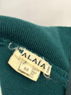 Alaia 1980’s green wool bodysuit and skirt