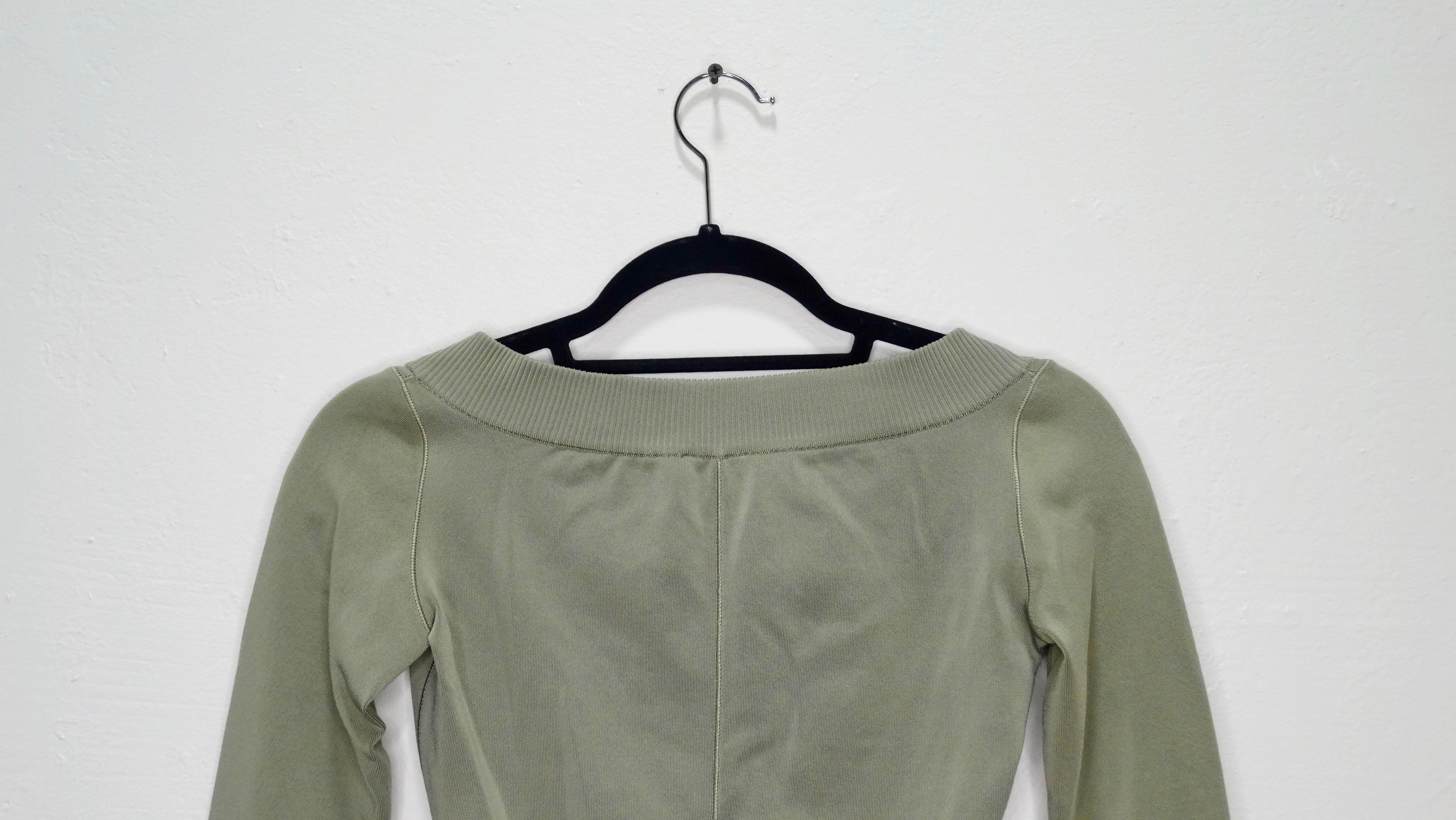 Women's or Men's Alaia 1990s Sage Green Bodysuit 