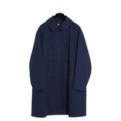 Alaia 2015s Manteau Trench Marine FR38 Oversized Navy Trench Rain Coat UK10 US8