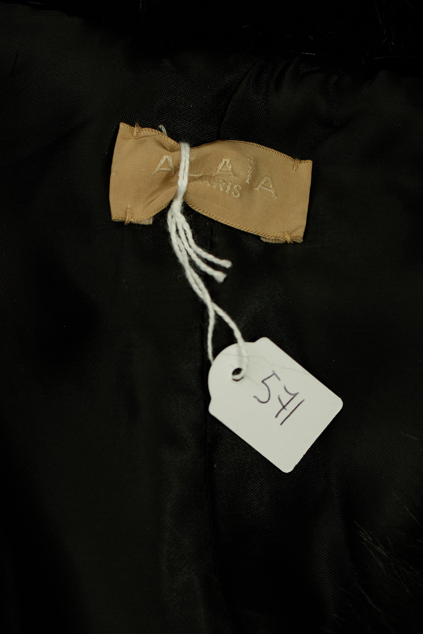 Alaïa 90s Faux Fur Black Bomber Jacket For Sale 6