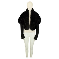 Alaïa 90s Faux Fur Black Bomber Jacket