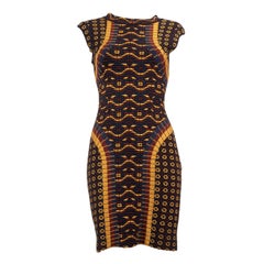 Alaïa Abstract Pattern Mini Bodycon Dress Size S