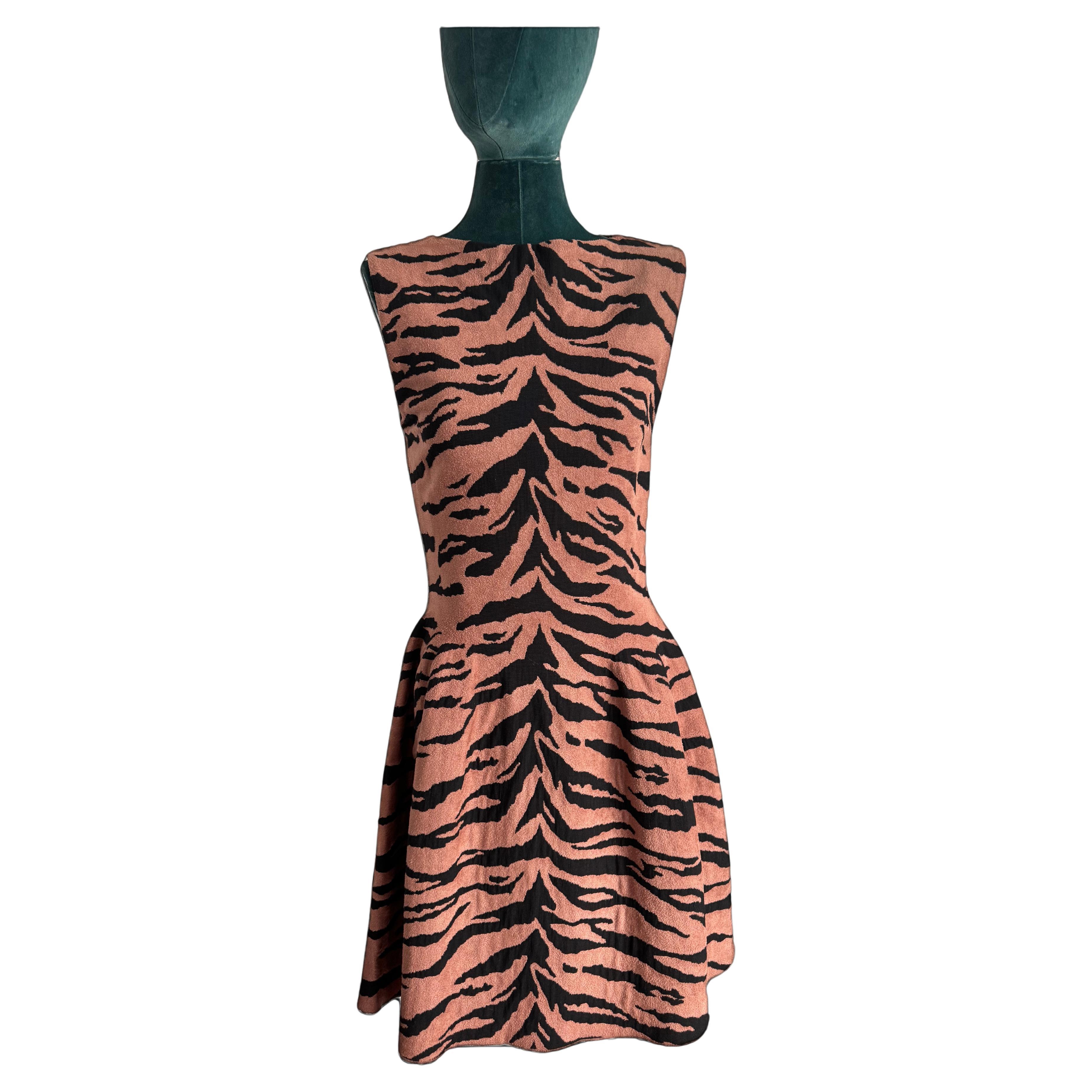 Alaïa animal Print mini Dress  For Sale