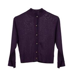 Cardigan Alaïa en aubergine (années 1980)