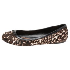 Alaia Ballerine in pelle e pelo di pony beige/nero misura 36,5