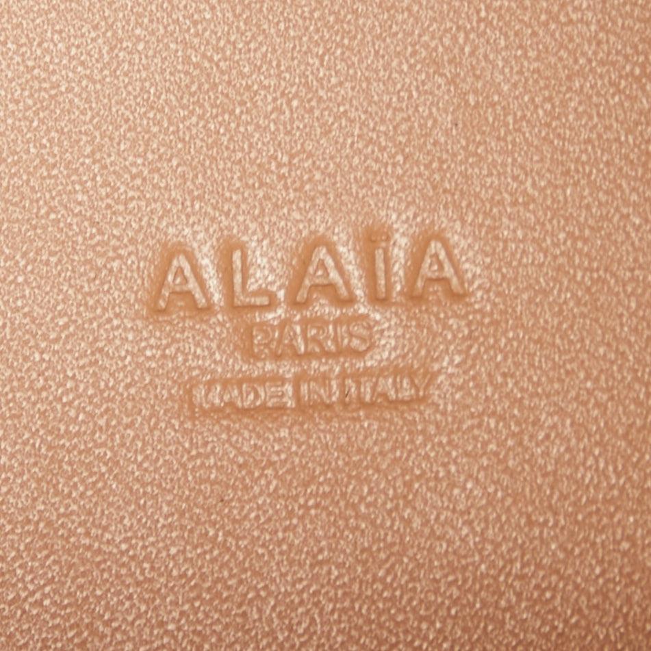 Alaia Beige Leather Laser Cut Bucket Bag 2