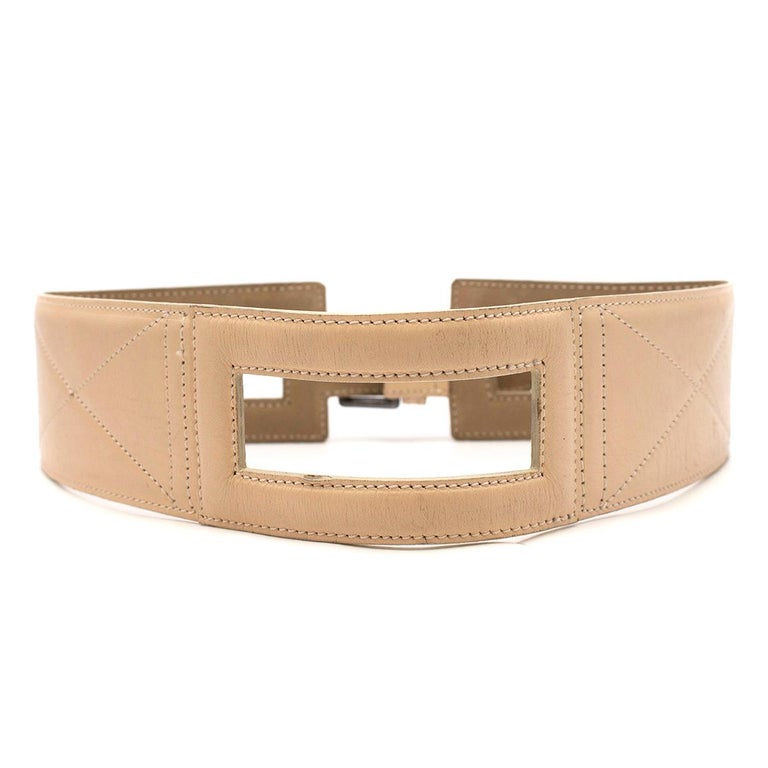 Alaia Beige Leather Waist Belt For Sale at 1stDibs | alaia waist belt